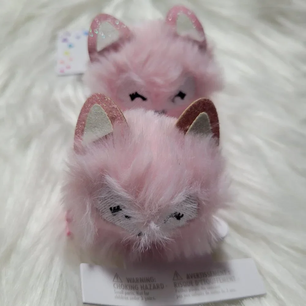 Claire's Club Pom Pom Hair Clips Set